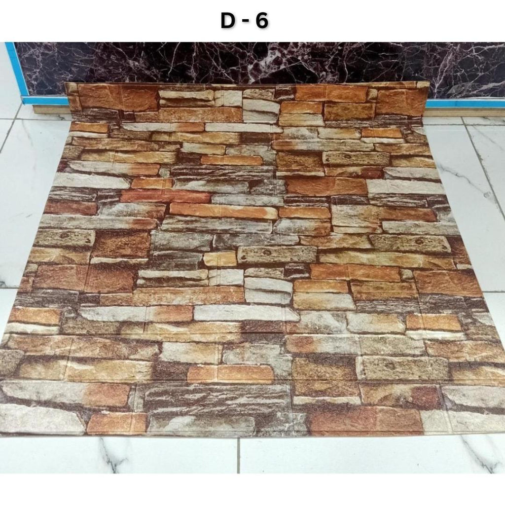 3D Brick Design Self-Adhesive Waterproof Foam Sheet 3D PE Foam Wallpaper
